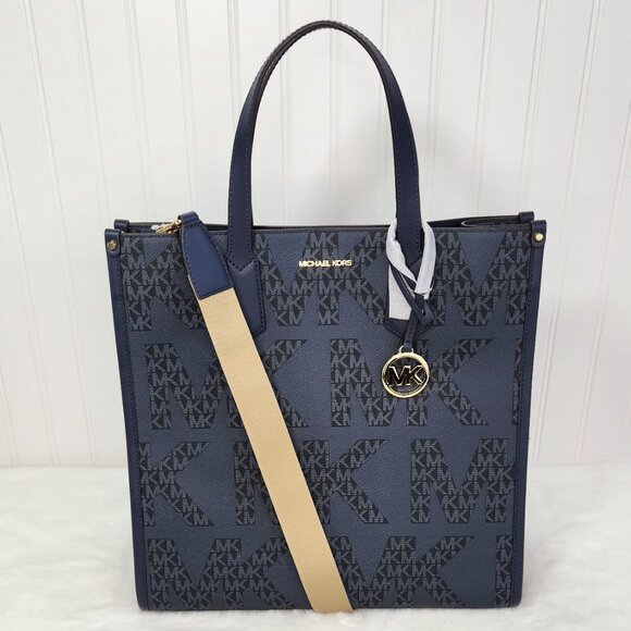 Michael Kors Bag Admiral Michael Kors Jet Set Medium Signature Logo Crossbody  Bag Admiral NWT